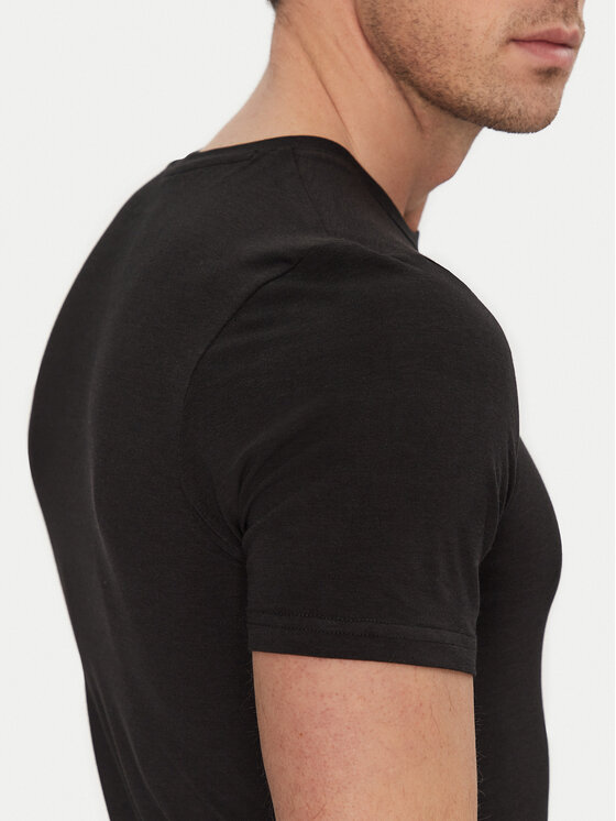 Resteröds Resteröds Set de tricouri﻿ 27040 2 Negru Slim Fit