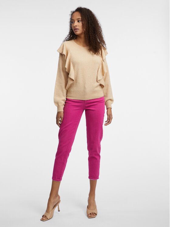 Orsay Orsay Sweter 507509082000__L Beżowy Regular Fit
