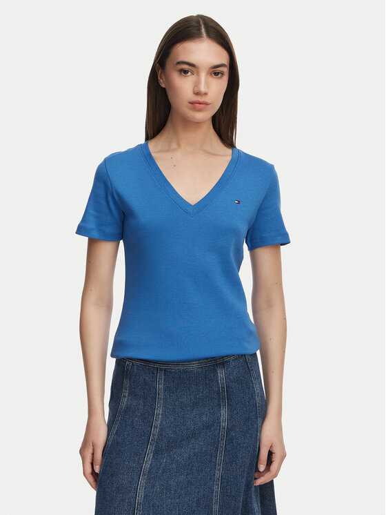 Tommy Hilfiger Tricou New Cody WW0WW40584 Albastru Slim Fit