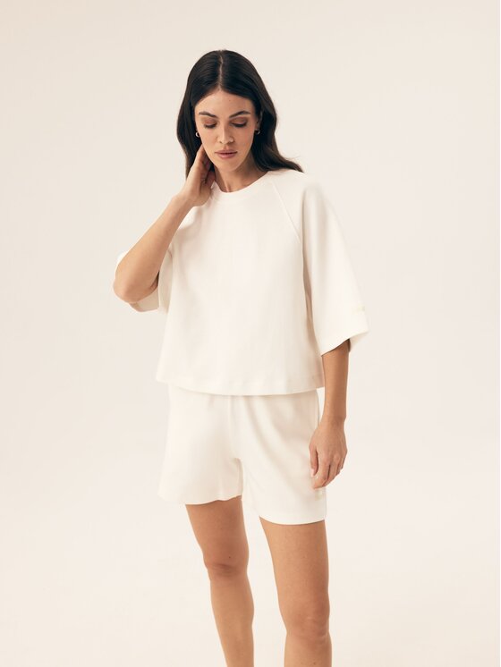 Esotiq Esotiq Bluzka 43066 Biały Regular Fit