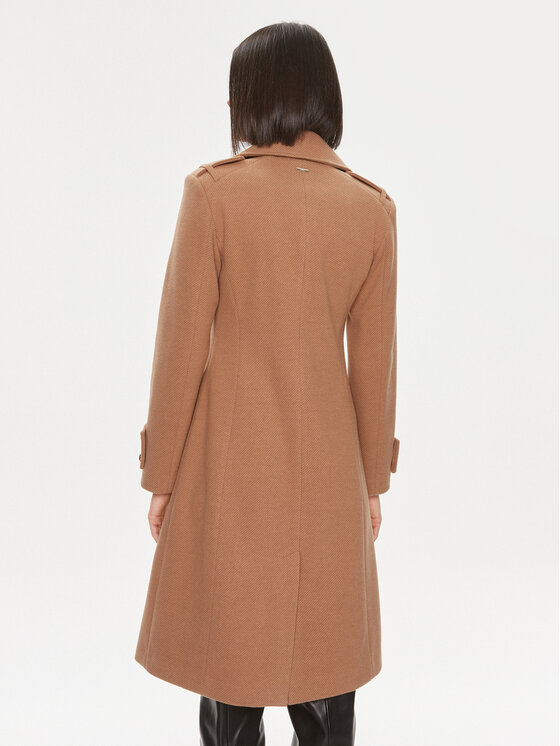 Liu Jo Liu Jo Cappotto di transizione MF3105 T3200 Beige Regular Fit