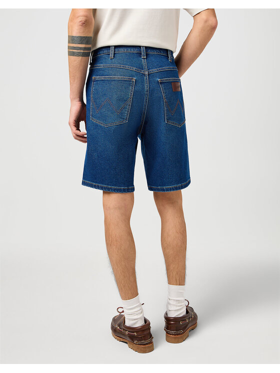 Wrangler Wrangler Szorty jeansowe FRONTIER SHORT Niebieski Regular Fit