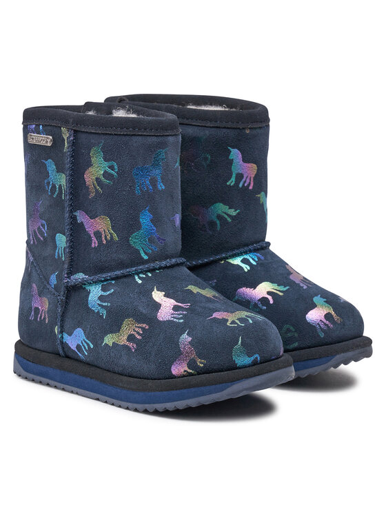 EMU Australia EMU Australia Cizme de zăpadă Rainbow Unicorn Brumby K12373 Bleumarin
