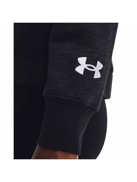 Under Armour Under Armour Bluza Under Armour Essential Fleece Script FZ Hoodie Czarny Relaxed Fit