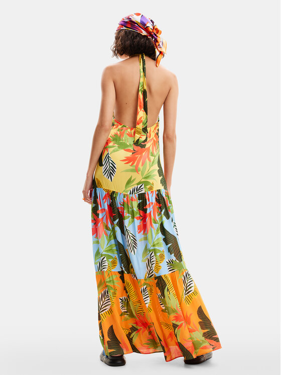 Desigual Desigual Sukienka letnia Tropi 24SWMW08 Kolorowy Loose Fit
