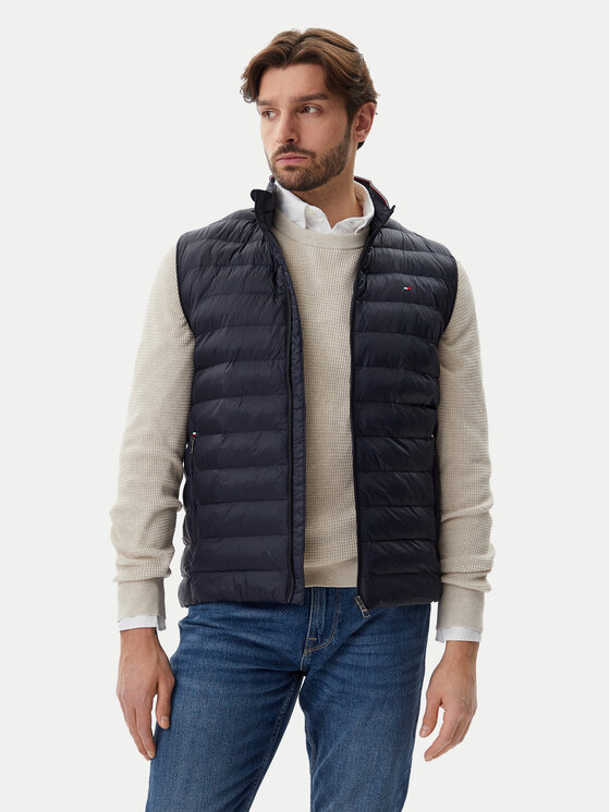 Tommy Hilfiger Vestă elegantă Bărbați, Mărimea: 3XL, Bleumarin, Core Packable MW0MW39989