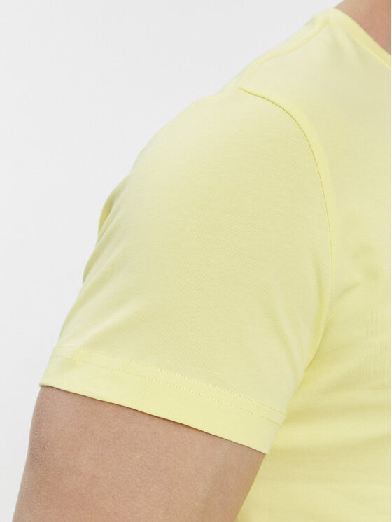 Tommy Hilfiger Tommy Hilfiger T-krekls Stretch Slim Fit Tee MW0MW10800 Dzeltens Slim Fit