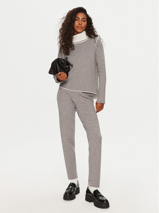 Deha Deha Pantaloni in maglia D12825 Grigio Regular Fit