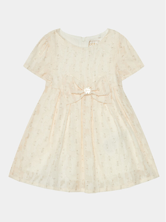 Guess Elegantné šaty A4RK16 WFYL0 Béžová Regular Fit