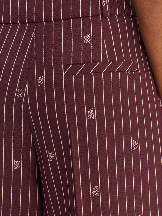 HUGO HUGO Spodnie materiałowe Haviri 50554419 Bordowy Relaxed Fit