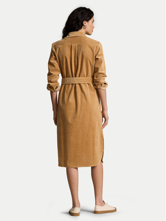 Polo Ralph Lauren Polo Ralph Lauren Košilové šaty 211941474003 Béžová Regular Fit