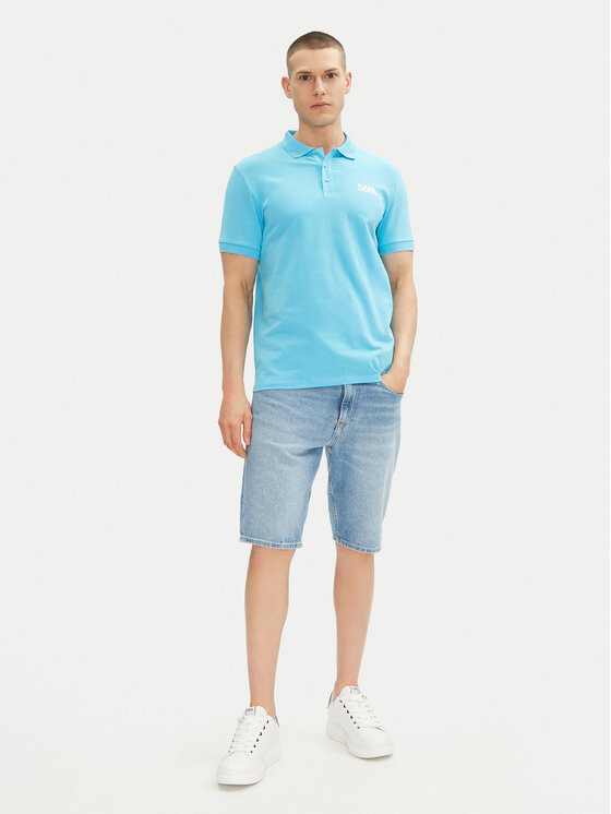 KARL LAGERFELD KARL LAGERFELD Polo 745088 552235 Błękitny Regular Fit