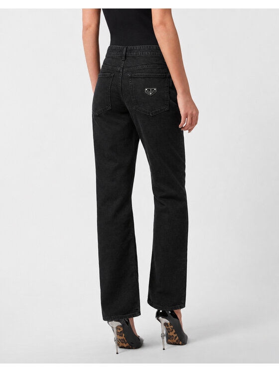 PHILIPP PLEIN PHILIPP PLEIN Džínsy 31780 Čierna Straight Fit