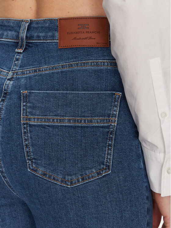 Elisabetta Franchi Elisabetta Franchi Teksad PJ-86I-51E2-V320 Tumesinine Regular Fit