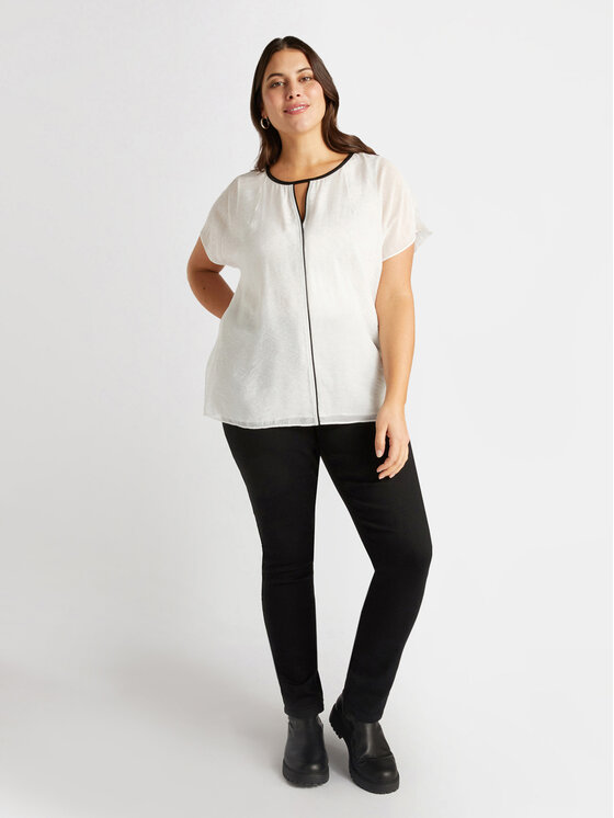 Fiorella Rubino Fiorella Rubino Bluzka 2723T002235N011 Biały Regular Fit