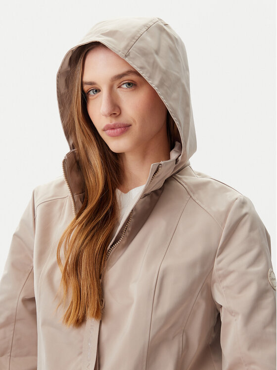 Olsen Olsen Μπουφάν αδιάβροχο 15101425 Μπεζ Regular Fit