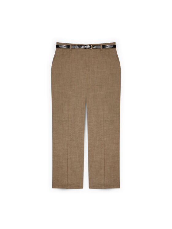 Fiorella Rubino Fiorella Rubino Pantaloni di tessuto P060T005408N0R2 Crema Regular Fit
