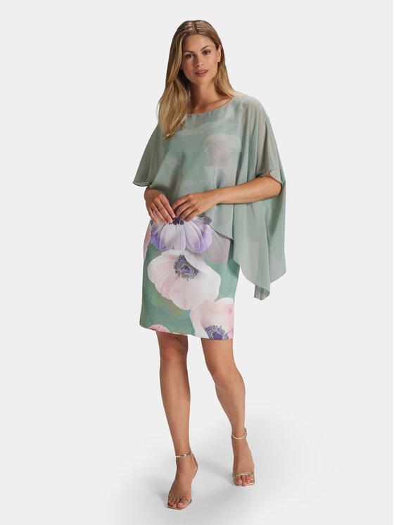 Swing Swing Kokteilinė suknelė 5AG08900 Žalia Regular Fit