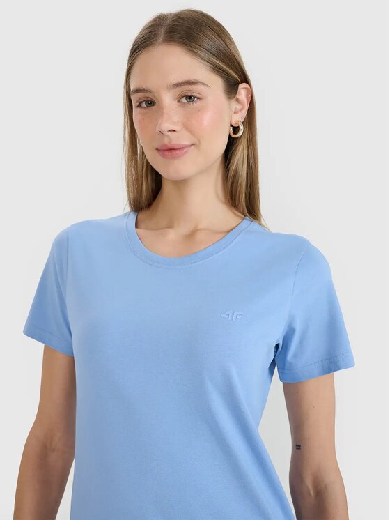 4F 4F T-Shirt FWMM00TTSHF2356-32S Μπλε Regular Fit