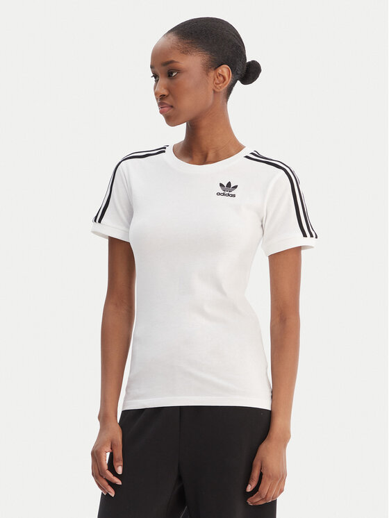 adidas adidas T-Shirt adicolor Classics 3-Stripes GN2913 Bílá Regular Fit