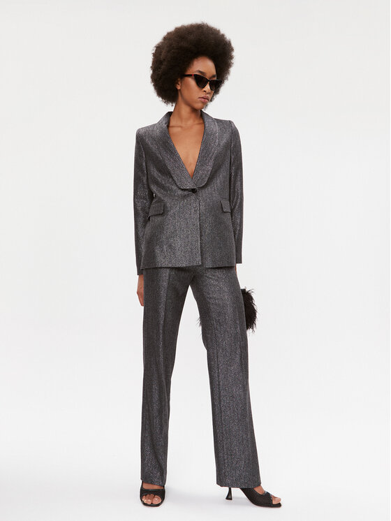 TWINSET TWINSET Marynarka 232TT2453 Szary Regular Fit