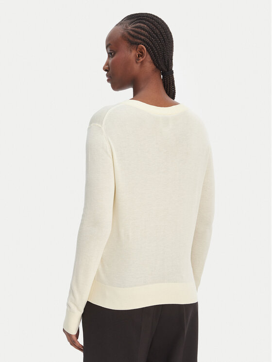 Calvin Klein Calvin Klein Džemper LV044F324G Écru Regular Fit