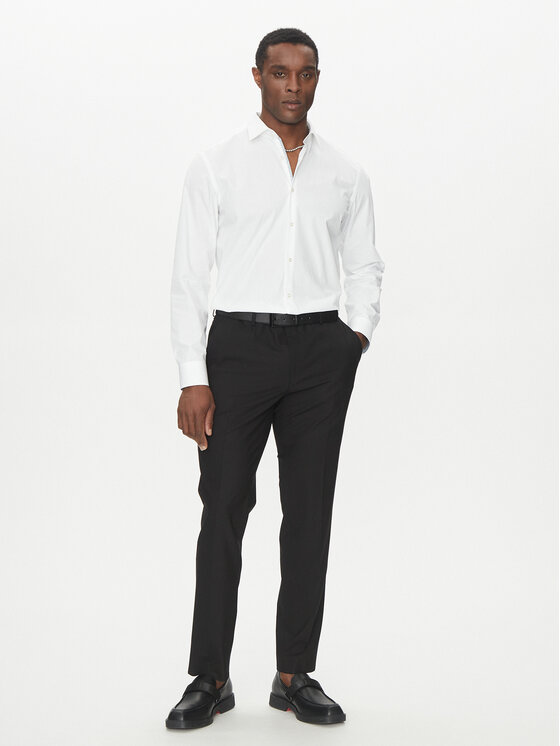 HUGO HUGO Marškiniai Koey 50539766 Balta Slim Fit