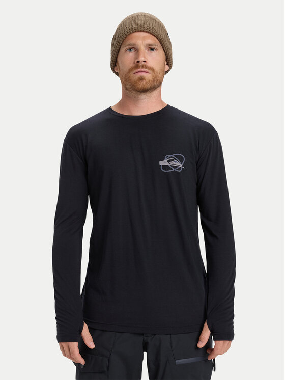 Quiksilver Longsleeve Coastal Run EQYKT04400 Czarny Regular Fit