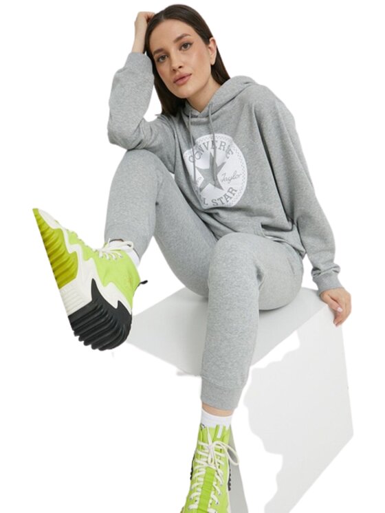 Converse Converse Mikina Chuck Patch Šedá Classic Fit