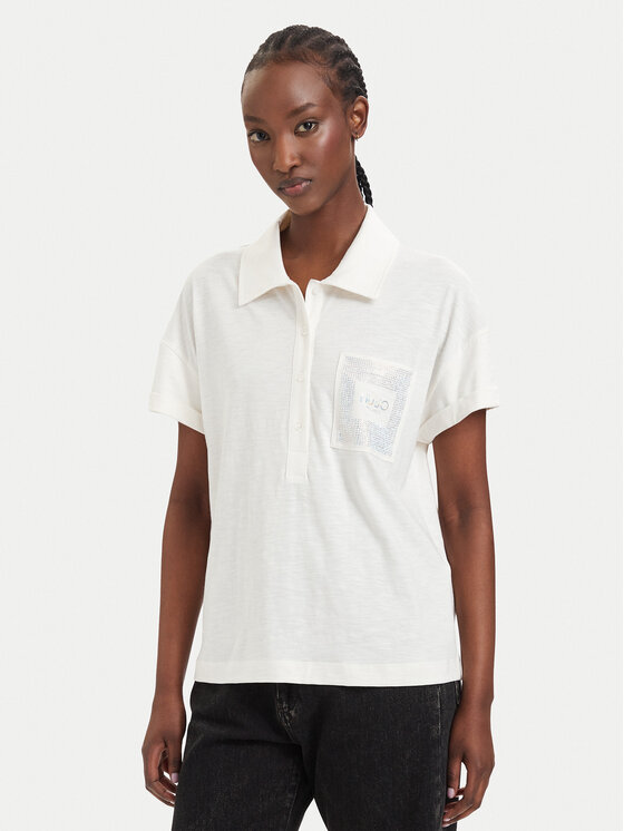 Liu Jo Sport Liu Jo Sport Polo TA6159 JS870 Krēmkrāsas Regular Fit