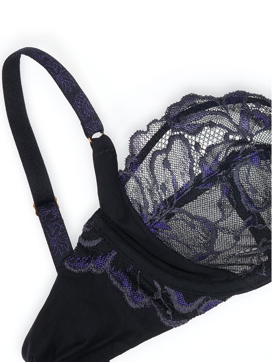 Triumph Triumph Pusiau dengta (balcony bra) liemenėlė Wild Gardenia Florale 10224879 Juoda