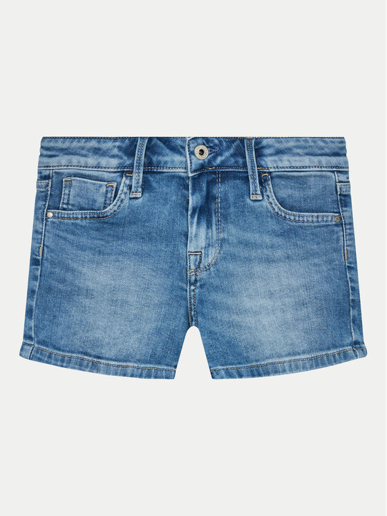 Pepe Jeans Džínsové šortky Slim Short Jr PG800860MP0 Modrá Slim Fit