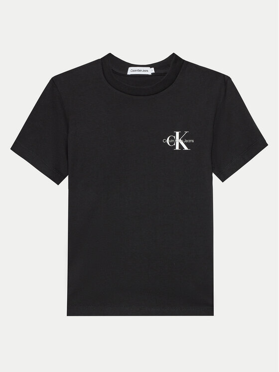 Calvin Klein Jeans T-Shirt - Kinderkleidung, Größe 10Y Schwarz Monogram IU0IU00624 D