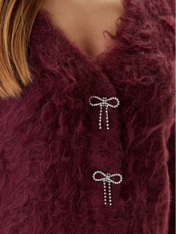 Guess Guess Strickjacke W5BR91 Z3JI2 Dunkelrot Relaxed Fit