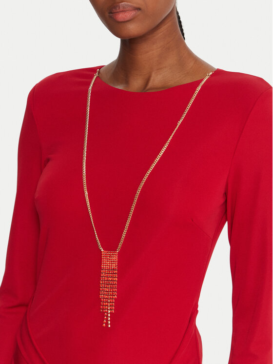 Fracomina Fracomina Estélyi ruha FQ25WD3006W62601 Piros Slim Fit