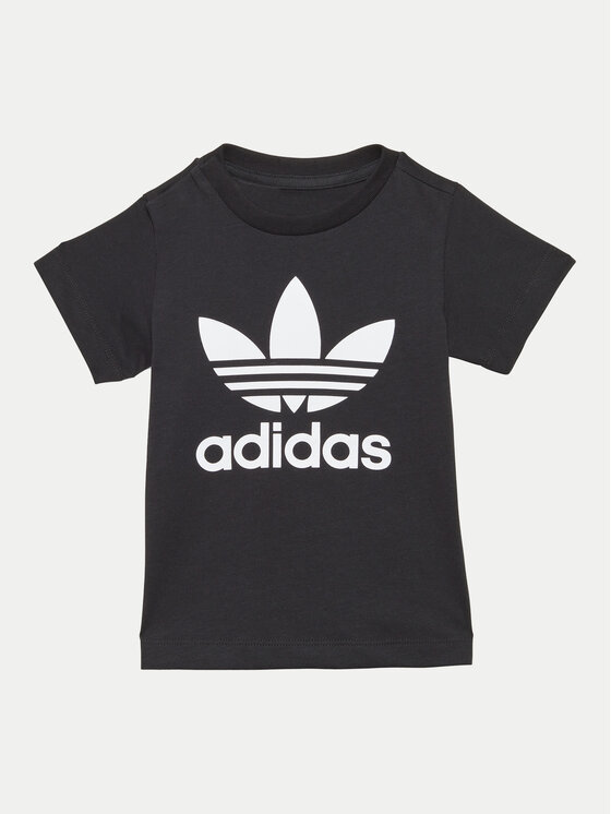 adidas T-Shirt - Kinderkleidung, Größe 18_24M Schwarz Trefoil IX5113