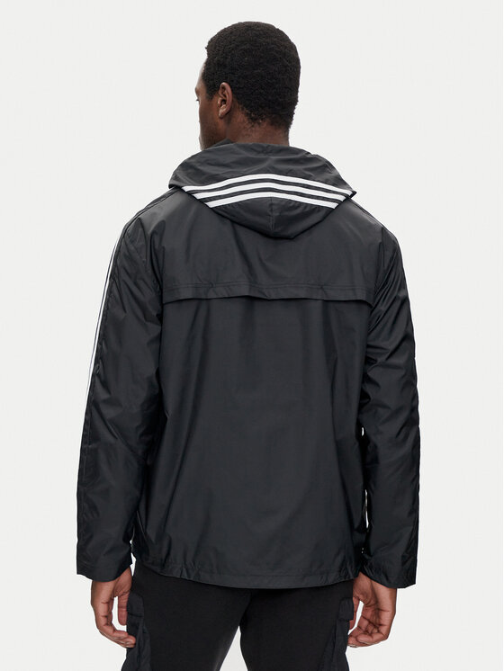 adidas Geacă de vânt Essentials 3-Stripes IB0381 Negru Regular Fit
