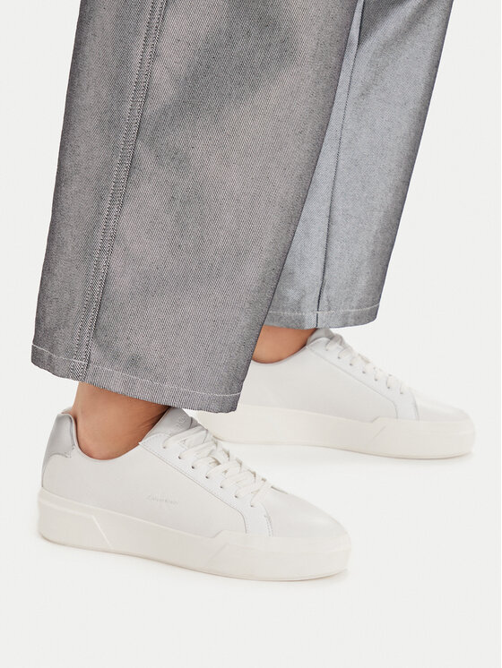 Calvin Klein Calvin Klein Sneakersy Chunky Cupsole Lace Up Lth Met YW0YW01948 Bílá