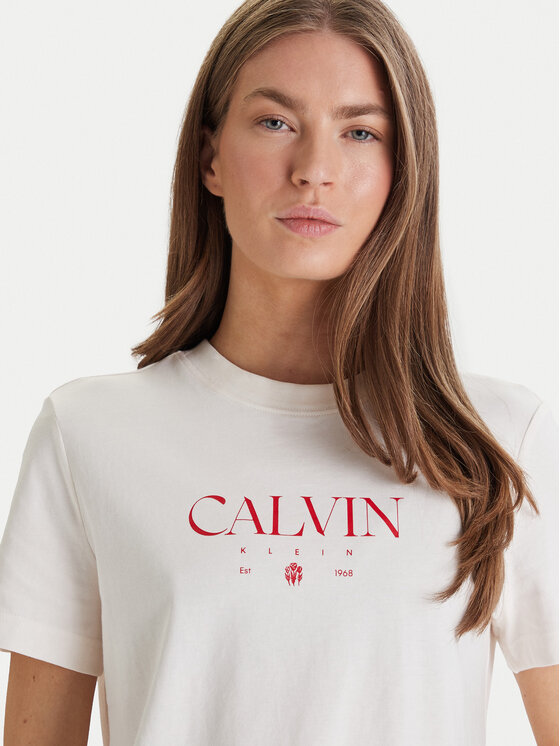 Calvin Klein Jeans Calvin Klein Jeans T-krekls Cktail Concept LV047E813G Balts Regular Fit