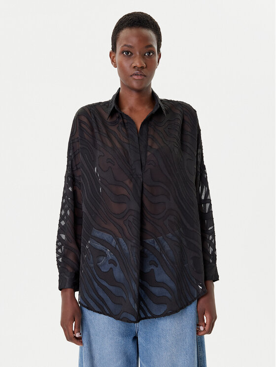 French Connection French Connection Majica 72NZR Crna Relaxed Fit