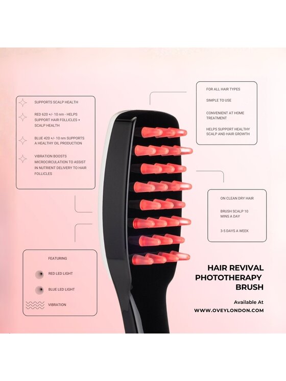 OVEY London OVEY London SZCZOTKA DO FOTOTERAPII HAIR REVIVAL Masażer