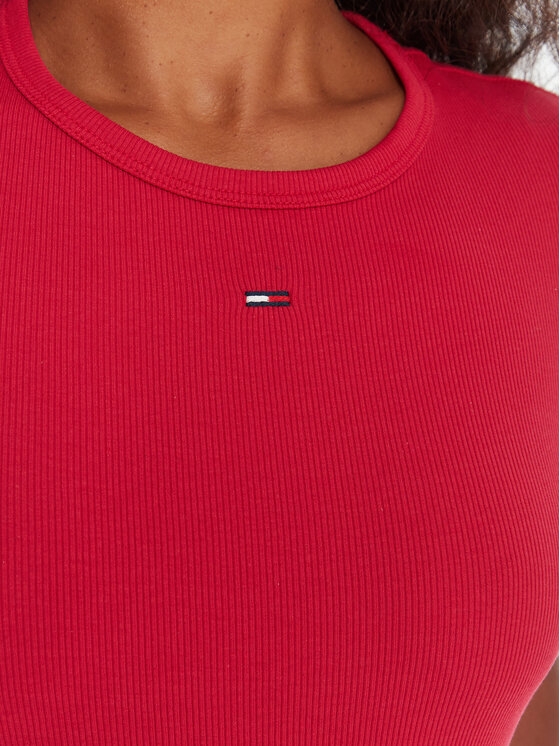 Tommy Jeans Tommy Jeans T-Shirt Essential DW0DW17383 Rosa Slim Fit
