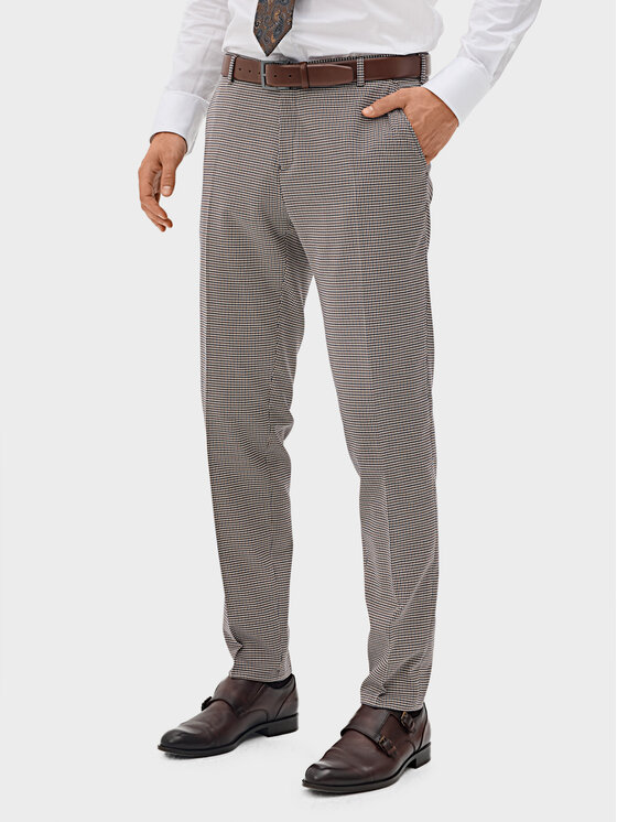 Evenemen Evenemen Spodnie garniturowe Campora Beżowy Slim Fit
