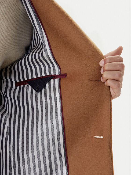 Tommy Hilfiger Tommy Hilfiger Palton de lână MW0MW40768 Maro Regular Fit