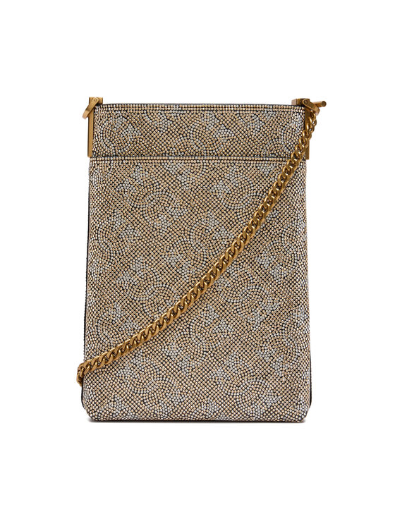 PINKO PINKO Torebka na telefon Phone Case Monogram Full Strass AI 25-26 PCPL 105358 A20D Złoty