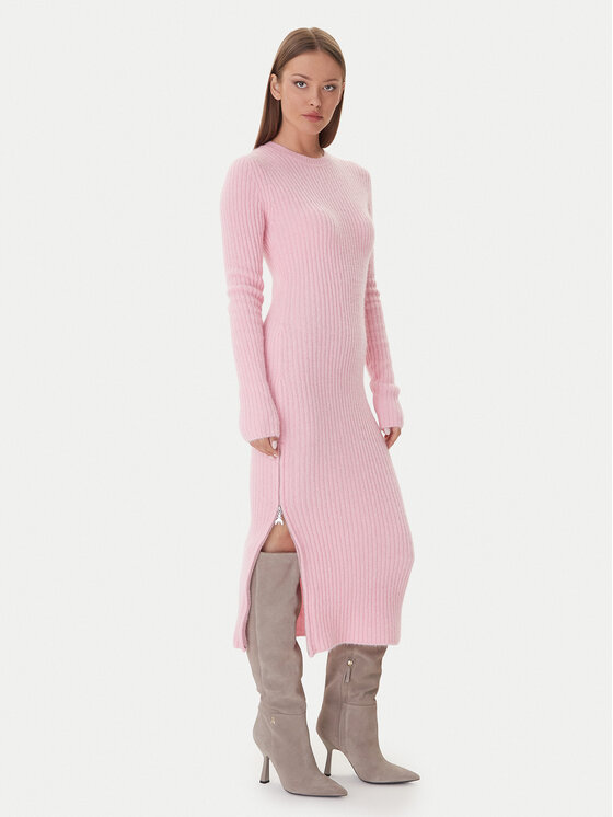 Patrizia Pepe Patrizia Pepe Плетена рокля 2A2996 K294 Розов Regular Fit