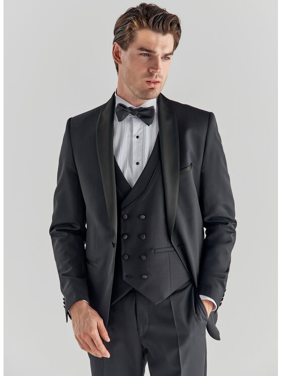 Pako Lorente Pako Lorente Marynarka P000B-3S-001 Czarny Slim Fit