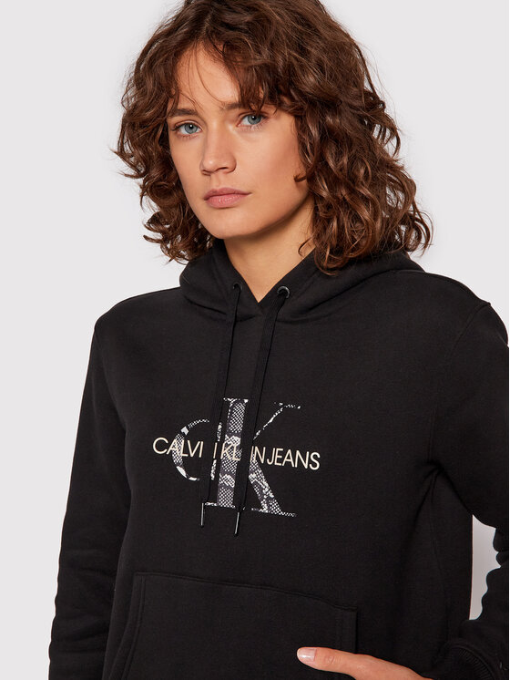 Calvin Klein Jeans Felpa J20J216236 Nero Relaxed Fit • Modivo.it