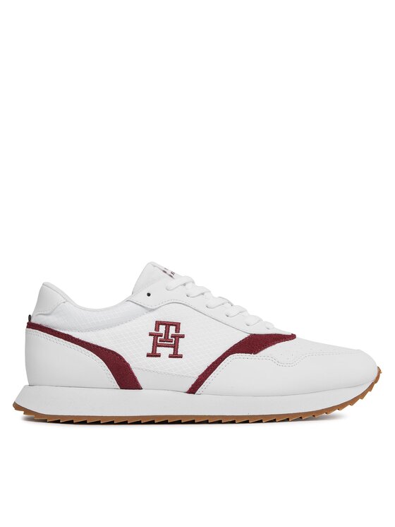 Tommy Hilfiger Snīkeri Runner Evo Mix Lth Mix FM0FM04887 Balts