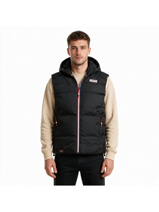 Geographical Norway Geographical Norway Kamizelka WZ6238H/GN-BLACK Czarny Reglan Fit